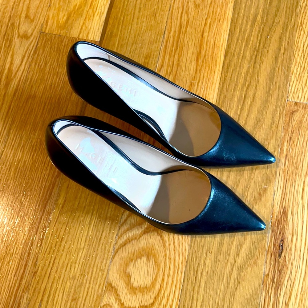 M Gemi black leather stiletto pumps size 6 (36)
